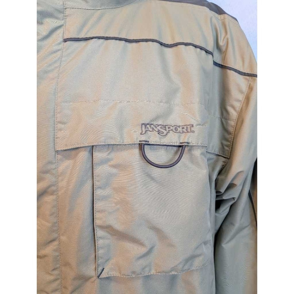 Jansport Mens XL 3-in-1 Insulated Jacket Khaki Grey Hooded Zip - Picture 2 of 16